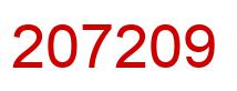 Number 207209 red image