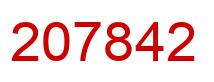Number 207842 red image