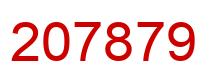 Number 207879 red image