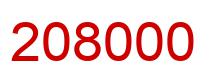 Number 208000 red image
