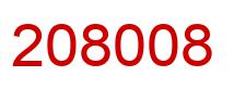 Number 208008 red image