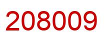Number 208009 red image