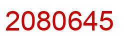 Number 2080645 red image