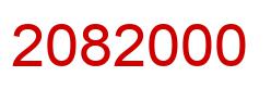 Number 2082000 red image