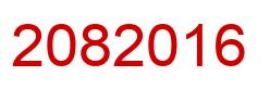 Number 2082016 red image