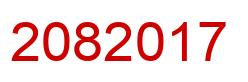Number 2082017 red image
