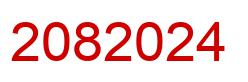 Number 2082024 red image