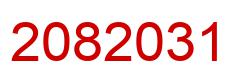 Number 2082031 red image