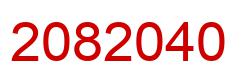 Number 2082040 red image