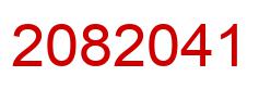 Number 2082041 red image