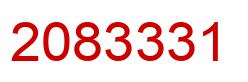 Number 2083331 red image