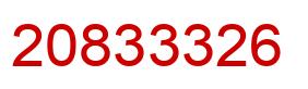 Number 20833326 red image