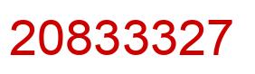 Number 20833327 red image