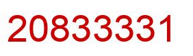 Number 20833331 red image