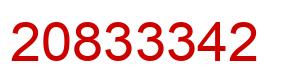 Number 20833342 red image