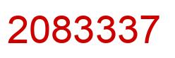 Number 2083337 red image