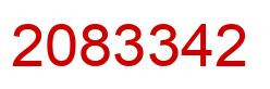 Number 2083342 red image