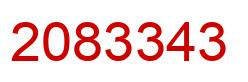 Number 2083343 red image