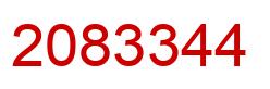 Number 2083344 red image