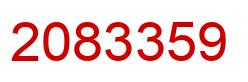 Number 2083359 red image