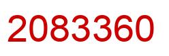 Number 2083360 red image