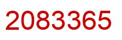 Number 2083365 red image