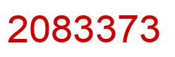 Number 2083373 red image