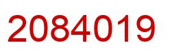 Number 2084019 red image