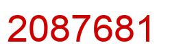 Número 2087681 imagen rojo