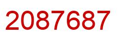 Number 2087687 red image