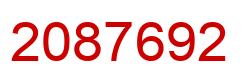 Number 2087692 red image