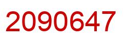 Number 2090647 red image
