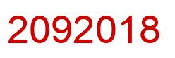 Número 2092018 imagen rojo