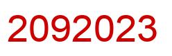 Número 2092023 imagen rojo