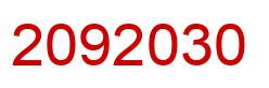 Número 2092030 imagen rojo