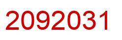 Número 2092031 imagen rojo