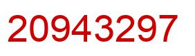 Number 20943297 red image