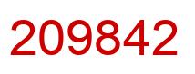 Number 209842 red image