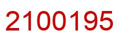 Número 2100195 imagen rojo