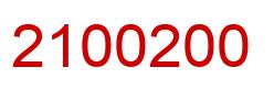Number 2100200 red image