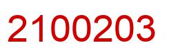 Number 2100203 red image