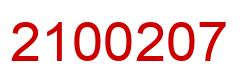 Number 2100207 red image