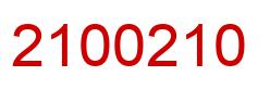 Number 2100210 red image