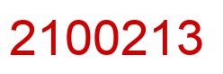 Number 2100213 red image