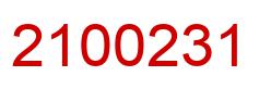 Number 2100231 red image