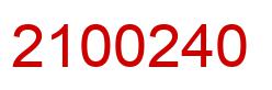 Number 2100240 red image