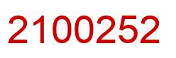 Number 2100252 red image