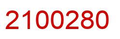 Number 2100280 red image