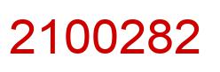 Number 2100282 red image