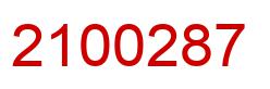 Number 2100287 red image